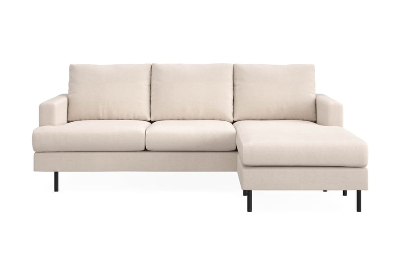 Menard Compact 3-istuttava Oikeakätinen L-muotoinen Divaanisohva Kankaasta - Beige - Huonekalut - Sohva - Divaanisohva - 3 istuttava sohva divaanilla