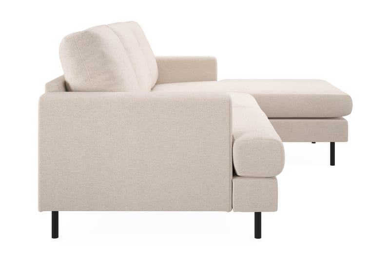 Menard Compact 3-istuttava Oikeakätinen L-muotoinen Divaanisohva Kankaasta - Beige - Huonekalut - Sohva - Divaanisohva - 3 istuttava sohva divaanilla