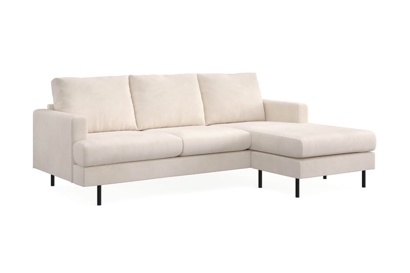 Menard Compact 3-istuttava Oikeakätinen L-muotoinen Divaanisohva Manchesterista - Beige - Huonekalut - Sohva - Divaanisohva - 3 istuttava sohva divaanilla