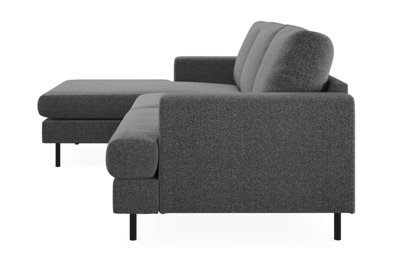Menard Compact 3-istuttava Vasenkätinen L-muotoinen Divaanisohva Kankaasta - Tummanharmaa - Huonekalut - Sohva - Divaanisohva - 3 istuttava sohva divaanilla