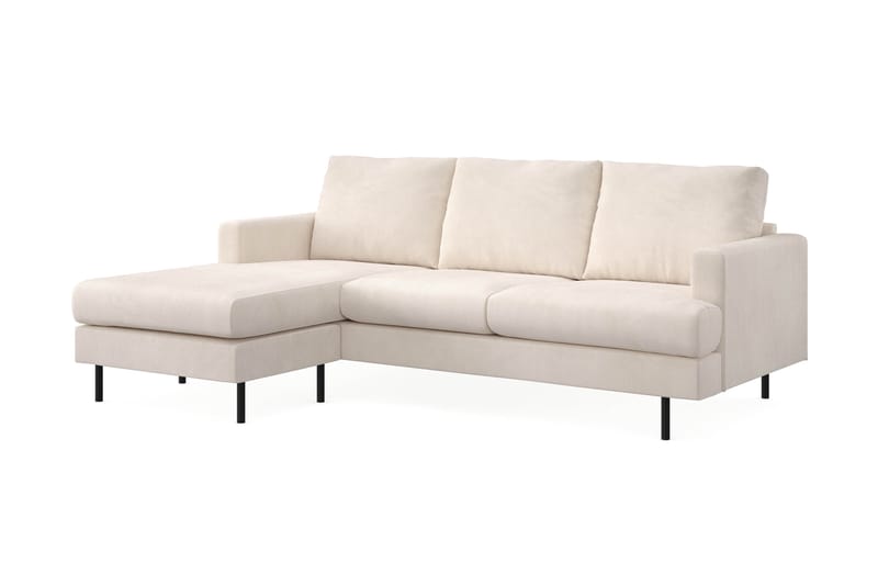 Menard Compact 3-istuttava Vasenkätinen L-muotoinen Divaanisohva Manchesterista - Beige - Huonekalut - Sohva - Divaanisohva - 3 istuttava sohva divaanilla