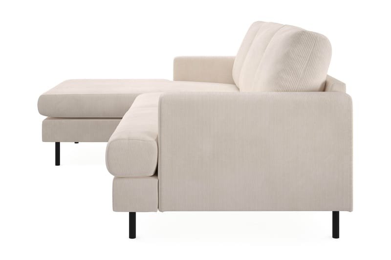 Menard Compact 3-istuttava Vasenkätinen L-muotoinen Divaanisohva Manchesterista - Beige - Huonekalut - Sohva - Divaanisohva - 3 istuttava sohva divaanilla