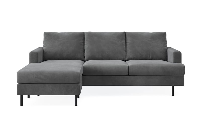 Menard Compact 3-istuttava Vasenkätinen L-muotoinen Divaanisohva Manchesterista - Harmaa - Huonekalut - Sohva - Divaanisohva - 3 istuttava sohva divaanilla
