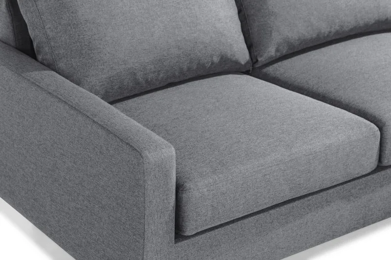 Peppe 3-istuttava Käännettävä L-muotoinen Divaanisohva Kankaasta - Vaaleanharmaa - Huonekalut - Sohva - Divaanisohva - 3 istuttava sohva divaanilla