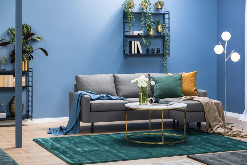 Peppe 3-istuttava Käännettävä L-muotoinen Divaanisohva Kankaasta - Vaaleanharmaa - Huonekalut - Sohva - Divaanisohva - 3 istuttava sohva divaanilla