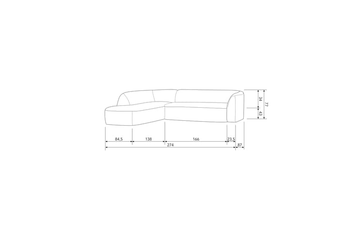 Sohva sängyllä Mooli 3-istuttava - Luonnonvalkoinen - 3 istuttava sohva divaanilla - Divaanisohva