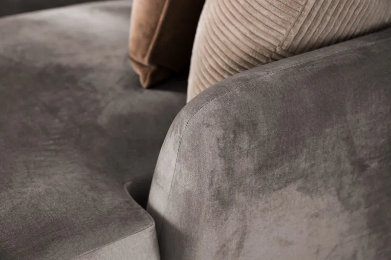 Trend 4-istuttava Vasenkätinen L-muotoinen Leponurkkasohva Sametista - Ruskea - Huonekalut - Sohva - Divaanisohva - 4 istuttava sohva divaanilla