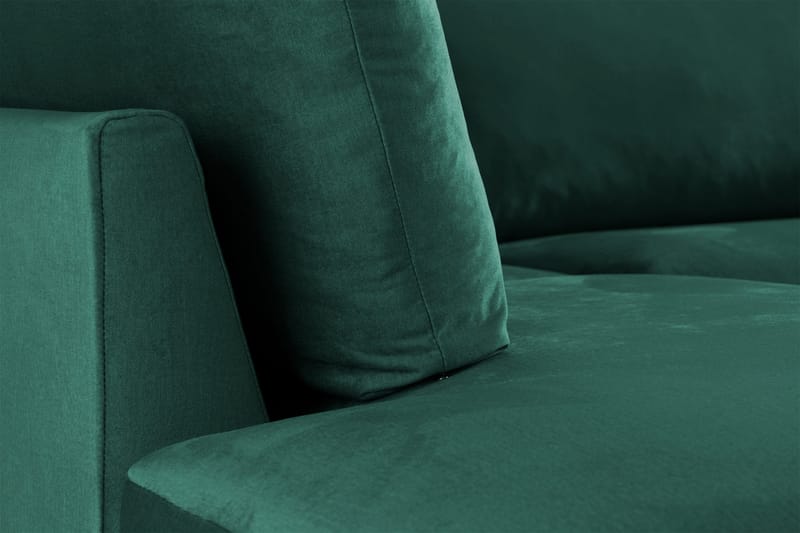 Trend 4-istuttava Vasenkätinen L-muotoinen Leponurkkasohva Sametista - Vihreä - Huonekalut - Sohva - Divaanisohva - 4 istuttava sohva divaanilla