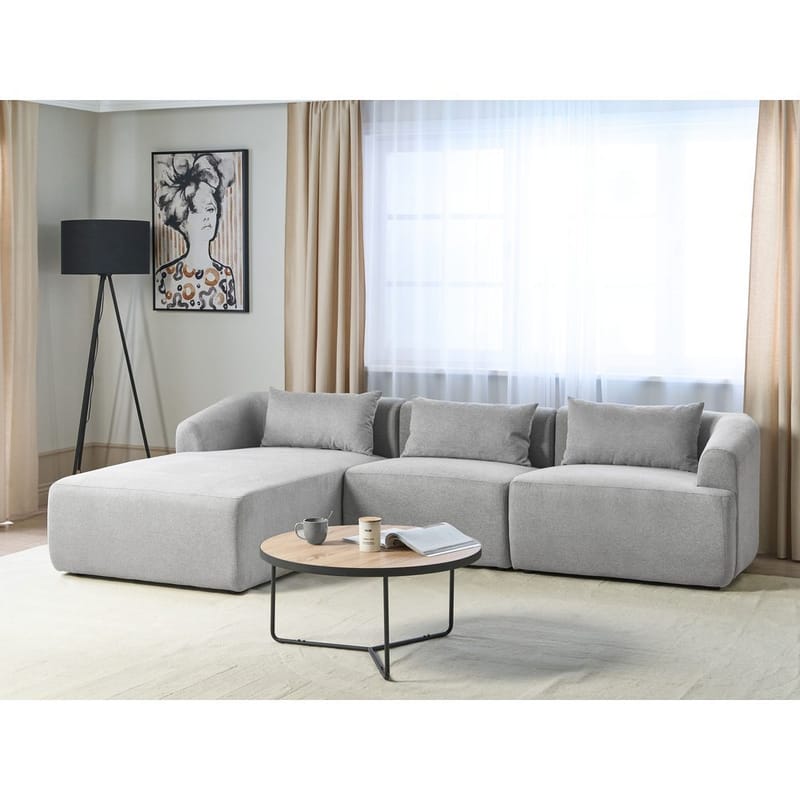 3-istuttava sohva Svansele - Vaaleanharmaa/Oikeakätinen - Huonekalut - Sohva - Kulmasohva