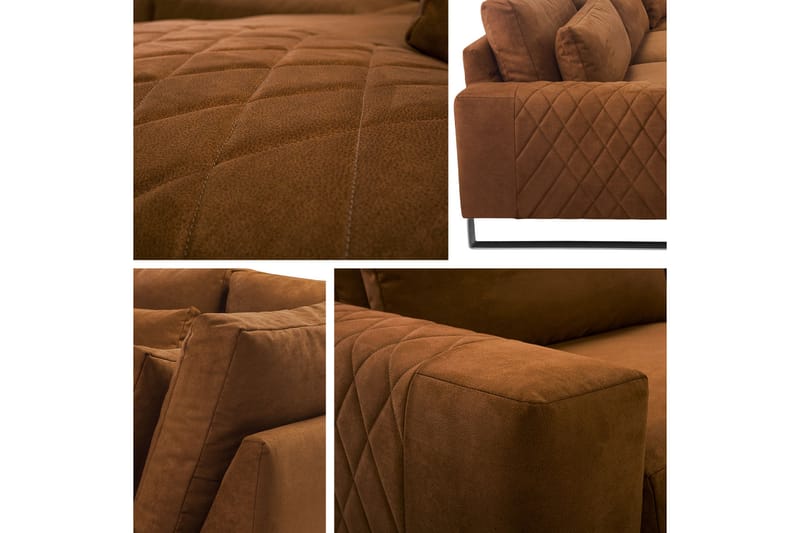 3:n ist Kulmasohva - Beige - Huonekalut - Sohva - Divaanisohva - 3 istuttava sohva divaanilla