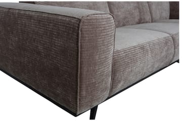 3:n ist Sohva Shedfield avopäädyllä Oikea - Taupe - Huonekalut - Sohva - Divaanisohva - 4 istuttava sohva divaanilla