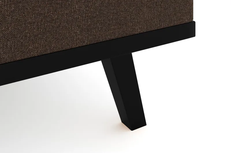 Copenhagen 4-istuttava Oikeakätinen L-muotoinen Divaanisohva Kankaalla - Ruskea - Huonekalut - Sohva - Divaanisohva - 4 istuttava sohva divaanilla