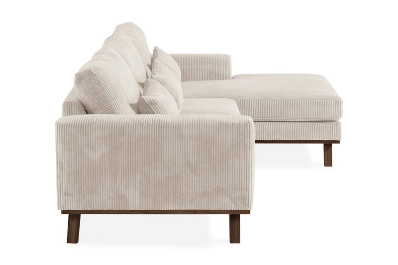 Copenhagen 4-istuttava Oikeakätinen L-muotoinen Divaanisohva Manchester-kankaalla - Beige - Huonekalut - Sohva - Divaanisohva - 4 istuttava sohva divaanilla