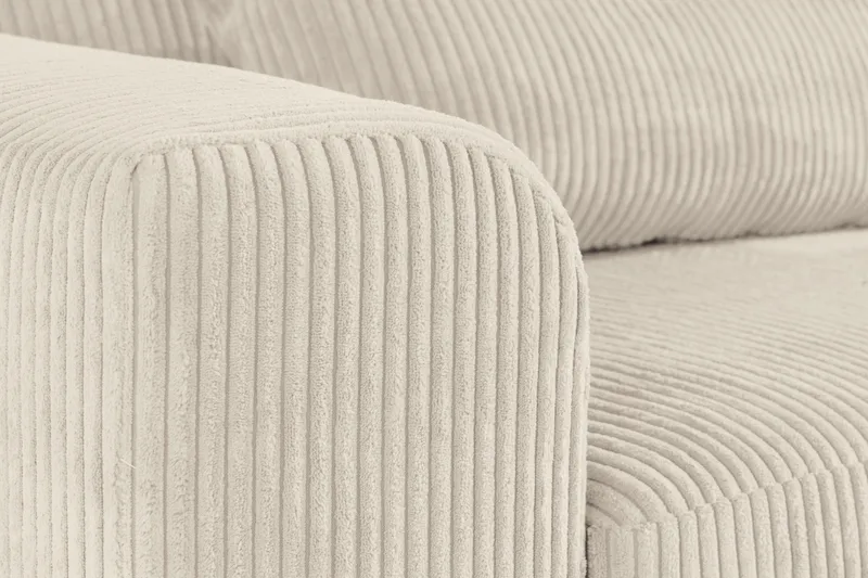 Copenhagen 4-istuttava Oikeakätinen L-muotoinen Divaanisohva Manchester-kankaalla - Beige - Huonekalut - Sohva - Divaanisohva - 4 istuttava sohva divaanilla