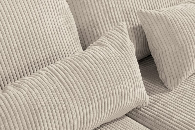 Copenhagen 4-istuttava Oikeakätinen L-muotoinen Divaanisohva Manchester-kankaalla - Beige - Huonekalut - Sohva - Divaanisohva - 4 istuttava sohva divaanilla