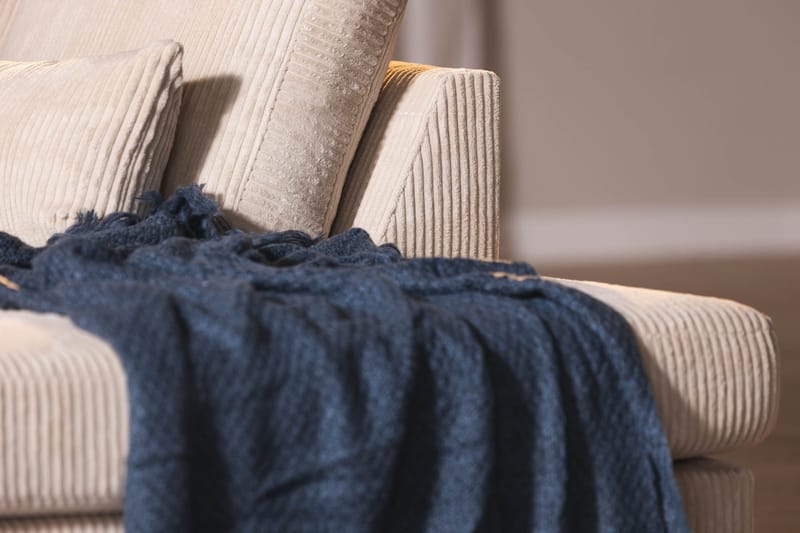 Copenhagen 4-istuttava Oikeakätinen L-muotoinen Divaanisohva Manchester-kankaalla - Beige - Huonekalut - Sohva - Divaanisohva - 4 istuttava sohva divaanilla