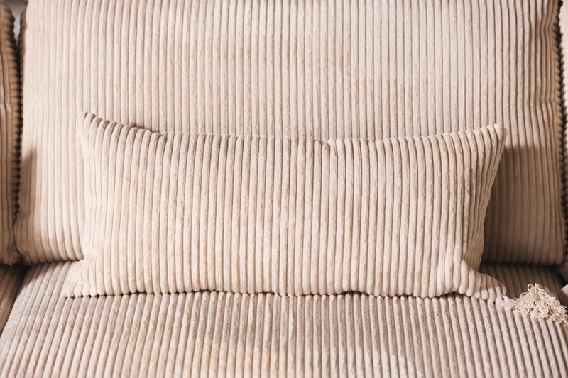 Copenhagen 4-istuttava Oikeakätinen L-muotoinen Divaanisohva Manchester-kankaalla - Beige - Huonekalut - Sohva - Divaanisohva - 4 istuttava sohva divaanilla