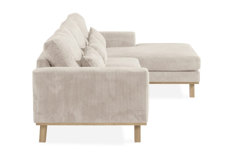 Copenhagen 4-istuttava Oikeakätinen L-muotoinen Divaanisohva Manchester-kankaalla - Beige - Huonekalut - Sohva - Divaanisohva - 4 istuttava sohva divaanilla