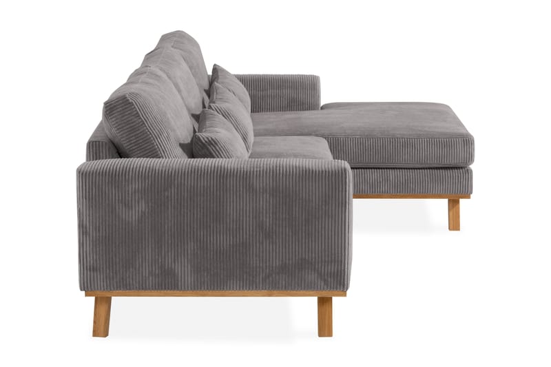 Copenhagen 4-istuttava Oikeakätinen L-muotoinen Divaanisohva Manchester-kankaalla - Tummanharmaa - Huonekalut - Sohva - Divaanisohva - 4 istuttava sohva divaanilla