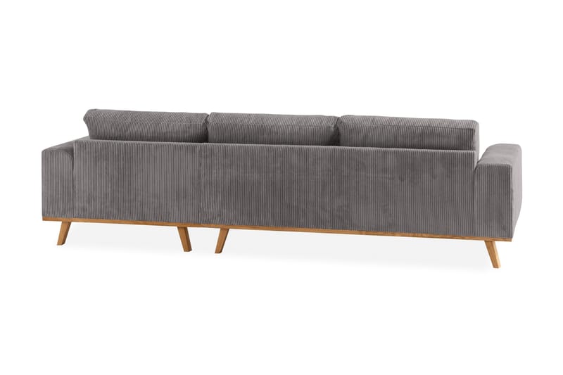 Copenhagen 4-istuttava Oikeakätinen L-muotoinen Divaanisohva Manchester-kankaalla - Tummanharmaa - Huonekalut - Sohva - Divaanisohva - 4 istuttava sohva divaanilla