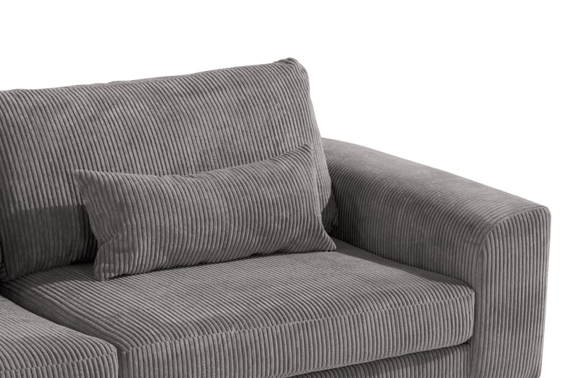 Copenhagen 4-istuttava Oikeakätinen L-muotoinen Divaanisohva Manchester-kankaalla - Tummanharmaa - Huonekalut - Sohva - Divaanisohva - 4 istuttava sohva divaanilla