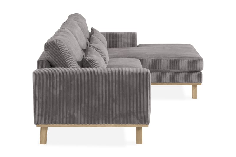 Copenhagen 4-istuttava Oikeakätinen L-muotoinen Divaanisohva Manchester-kankaalla - Tummanharmaa - Huonekalut - Sohva - Divaanisohva - 4 istuttava sohva divaanilla