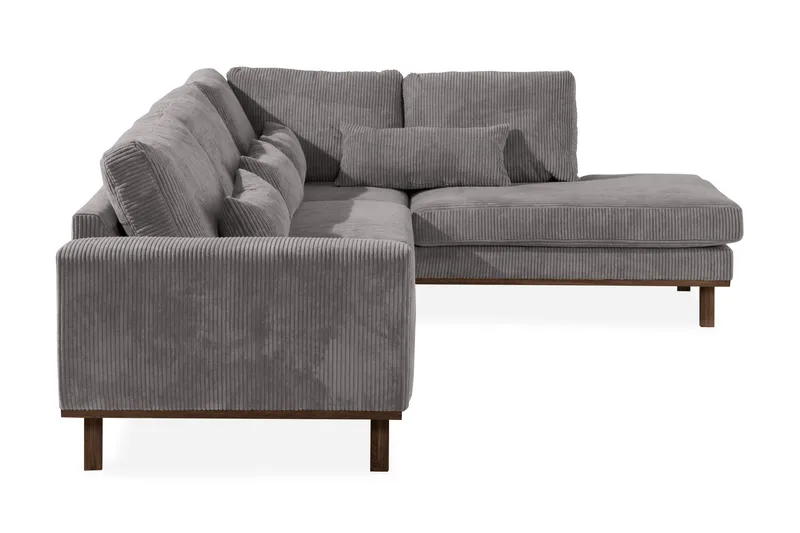 Copenhagen 4-istuttava Oikeakätinen L-muotoinen Divaanisohva Manchester-kankaalla - Tummanharmaa - Huonekalut - Sohva - Divaanisohva - 4 istuttava sohva divaanilla