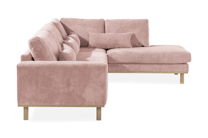 Copenhagen 4-istuttava Oikeakätinen L-muotoinen Divaanisohva Manchester-kankaalla - Vaaleanpunainen - Huonekalut - Sohva - Divaanisohva - 4 istuttava sohva divaanilla