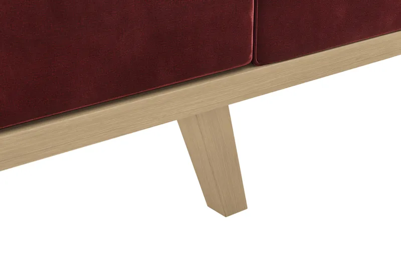 Copenhagen 4-istuttava Oikeakätinen L-muotoinen Divaanisohva Sametilla - Violetti - Huonekalut - Sohva - Divaanisohva - 4 istuttava sohva divaanilla