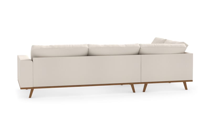 Copenhagen 4-istuttava Vasenkätinen L-muotoinen Divaanisohva Kankaalla - Beige - Huonekalut - Sohva - Divaanisohva - 4 istuttava sohva divaanilla