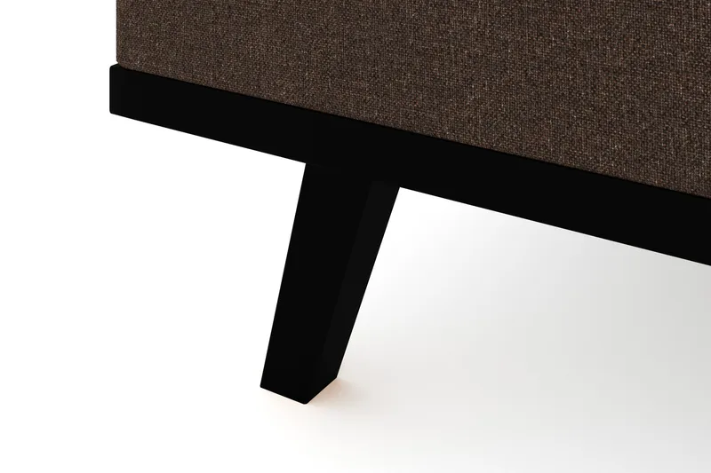 Copenhagen 4-istuttava Vasenkätinen L-muotoinen Divaanisohva Kankaalla - Ruskea - Huonekalut - Sohva - Divaanisohva - 4 istuttava sohva divaanilla