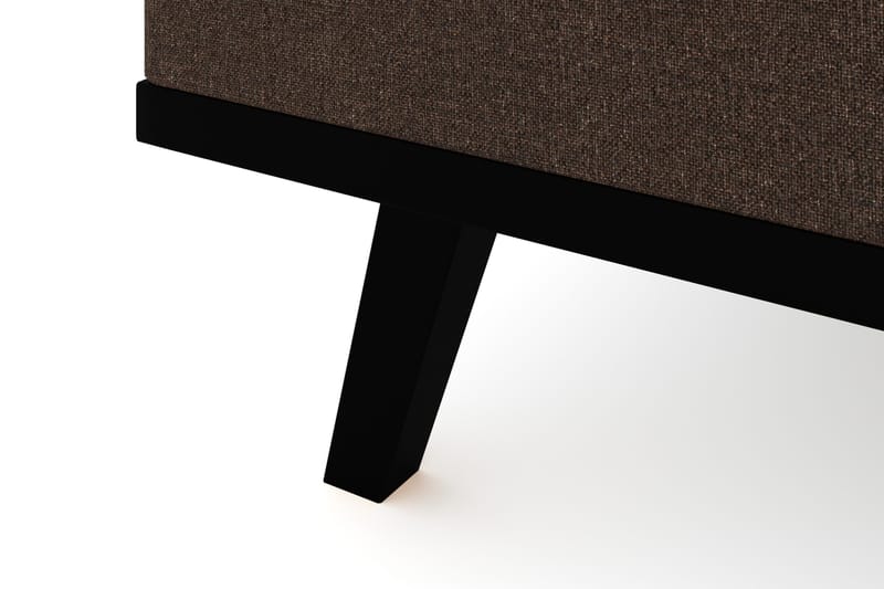 Copenhagen 4-istuttava Vasenkätinen L-muotoinen Divaanisohva Kankaalla - Ruskea - Huonekalut - Sohva - Divaanisohva - 4 istuttava sohva divaanilla