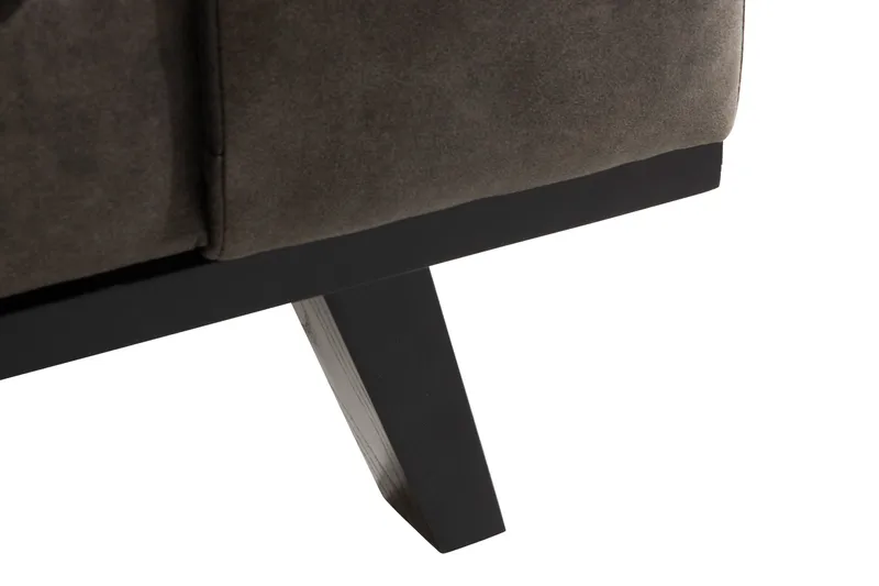 Copenhagen 4-istuttava Vasenkätinen L-muotoinen Divaanisohva Keinonahkalla - Tummanharmaa - Huonekalut - Sohva - Divaanisohva - 4 istuttava sohva divaanilla