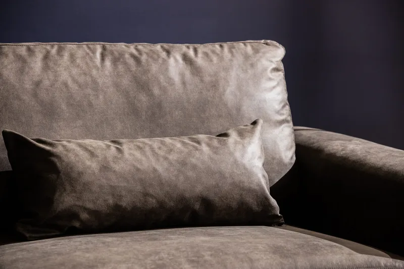 Copenhagen 4-istuttava Vasenkätinen L-muotoinen Divaanisohva Keinonahkalla - Tummanharmaa - Huonekalut - Sohva - Divaanisohva - 4 istuttava sohva divaanilla