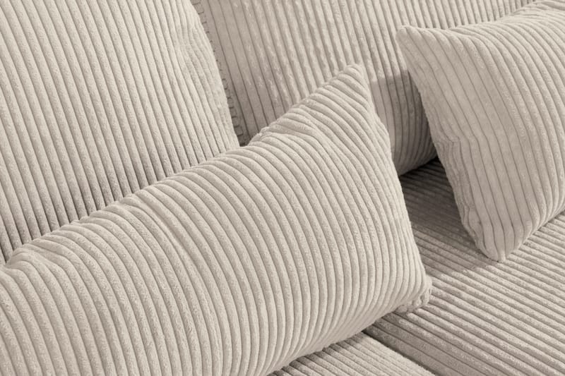 Copenhagen 4-istuttava Vasenkätinen L-muotoinen Divaanisohva Manchester-kankaalla - Beige - Huonekalut - Sohva - Divaanisohva - 4 istuttava sohva divaanilla