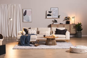 Copenhagen 4-istuttava Vasenkätinen L-muotoinen Divaanisohva Manchester-kankaalla - Beige - Huonekalut - Sohva - Divaanisohva - 4 istuttava sohva divaanilla