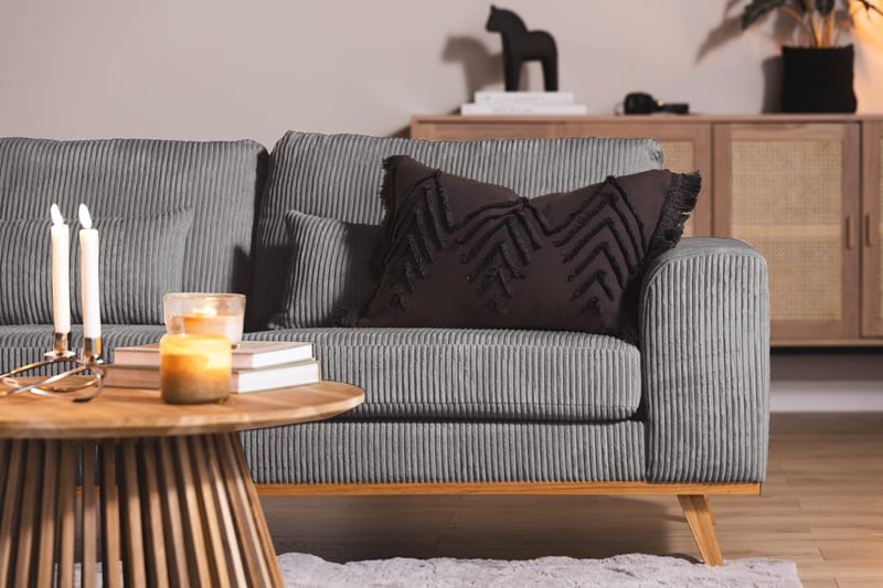 Copenhagen 4-istuttava Vasenkätinen L-muotoinen Divaanisohva Manchester-kankaalla - Tummanharmaa - Huonekalut - Sohva - Divaanisohva - 4 istuttava sohva divaanilla