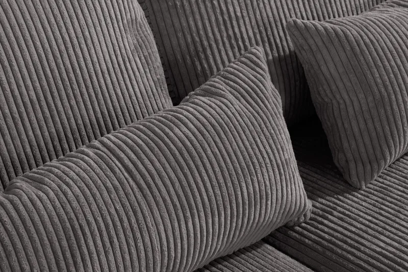 Copenhagen 4-istuttava Vasenkätinen L-muotoinen Divaanisohva Manchester-kankaalla - Tummanharmaa - Huonekalut - Sohva - Divaanisohva - 4 istuttava sohva divaanilla