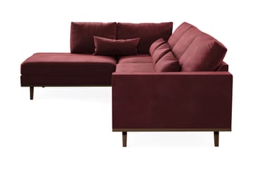 Copenhagen 4-istuttava Vasenkätinen L-muotoinen Divaanisohva Sametilla - Violetti - Huonekalut - Sohva - Divaanisohva - 4 istuttava sohva divaanilla