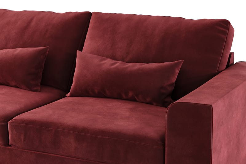 Copenhagen 4-istuttava Vasenkätinen L-muotoinen Divaanisohva Sametilla - Violetti - Huonekalut - Sohva - Divaanisohva - 4 istuttava sohva divaanilla