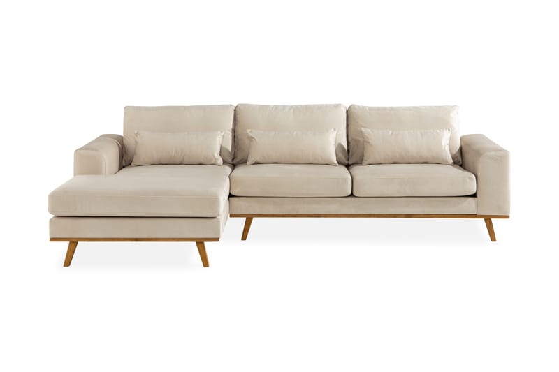 Copenhagen Divaanisohva Sametti - Beige - Huonekalut - Sohva - Divaanisohva - 4 istuttava sohva divaanilla
