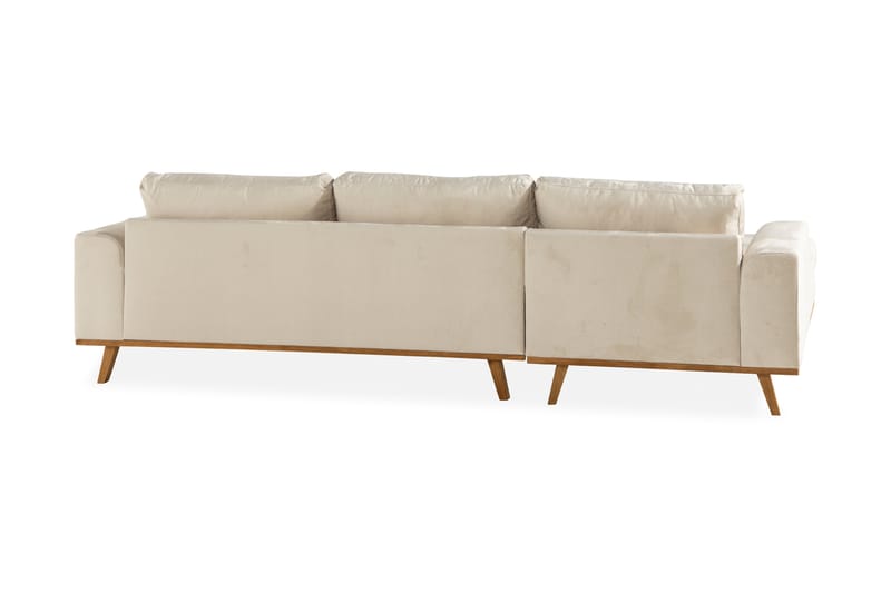 Copenhagen Divaanisohva Sametti - Beige - Huonekalut - Sohva - Divaanisohva - 4 istuttava sohva divaanilla