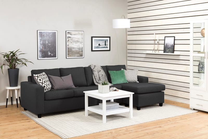 Crazy 4-istuttava Käännettävä L-muotoinen Divaanisohva Kankaalla - Antrasiitti - Huonekalut - Sohva - Divaanisohva - 4 istuttava sohva divaanilla