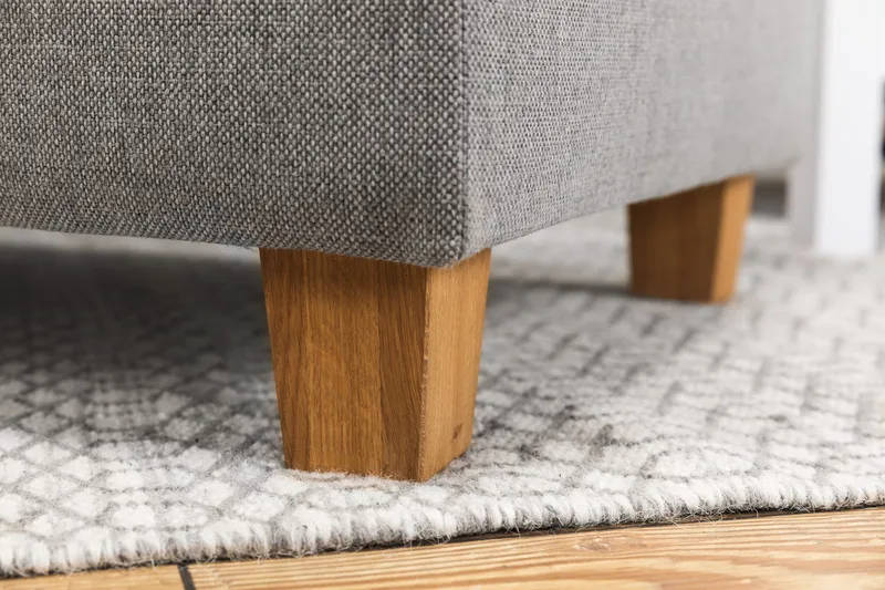 Crazy 5-istuttava Oikeakätinen L-muotoinen Divaanisohva Kankaalla - Harmaa - Huonekalut - Sohva - Divaanisohva - 4 istuttava sohva divaanilla