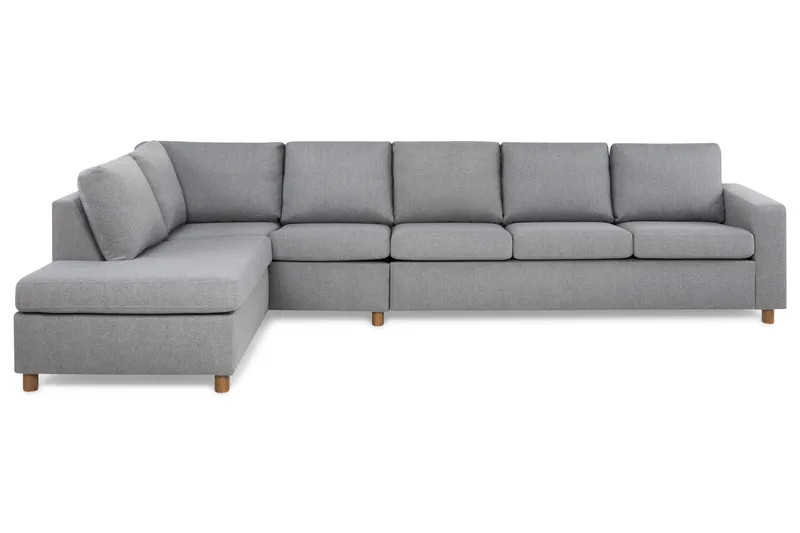 Crazy 5-istuttava Vasenkätinen L-muotoinen Divaanisohva Kankaalla - Harmaa - Huonekalut - Sohva - Divaanisohva - 4 istuttava sohva divaanilla