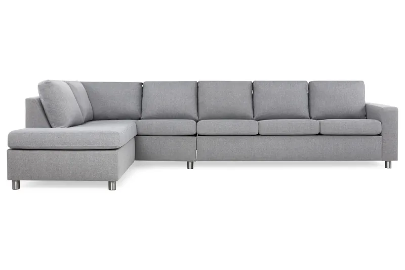 Crazy 5-istuttava Vasenkätinen L-muotoinen Divaanisohva Kankaalla - Harmaa - Huonekalut - Sohva - Divaanisohva - 4 istuttava sohva divaanilla