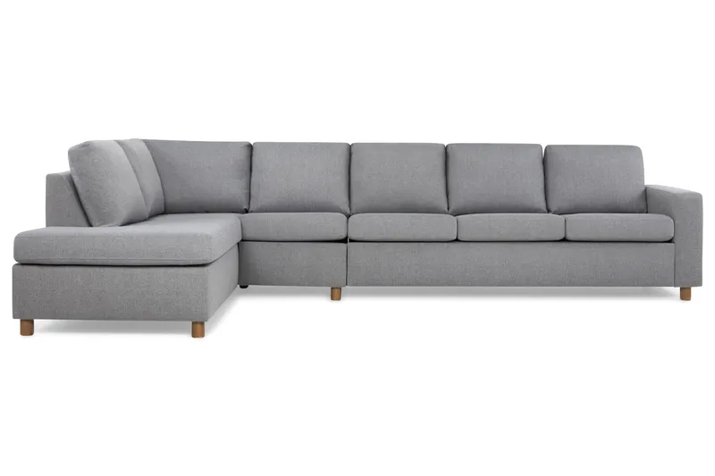 Crazy 5-istuttava Vasenkätinen L-muotoinen Divaanisohva Kankaalla - Harmaa - Huonekalut - Sohva - Divaanisohva - 4 istuttava sohva divaanilla