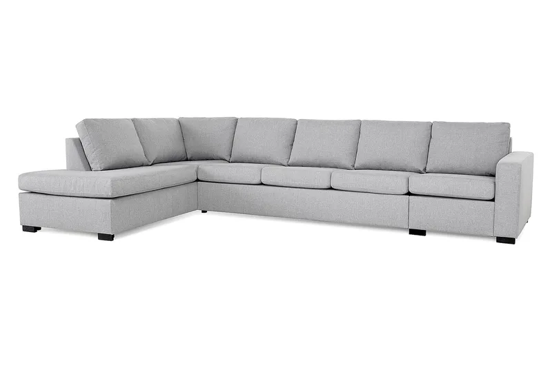 Crazy 5-istuttava Vasenkätinen L-muotoinen Divaanisohva Kankaalla - Harmaa - Huonekalut - Sohva - Divaanisohva - 4 istuttava sohva divaanilla