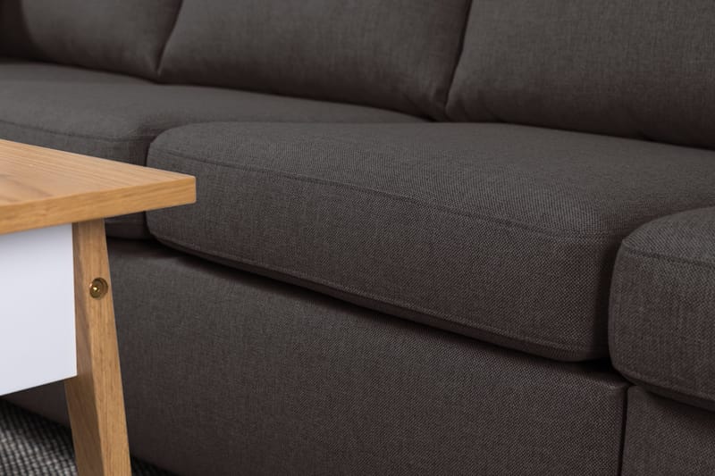 Crazy 5-istuttava Vasenkätinen L-muotoinen Divaanisohva Kankaalla - Tummanharmaa - Huonekalut - Sohva - Divaanisohva - 4 istuttava sohva divaanilla