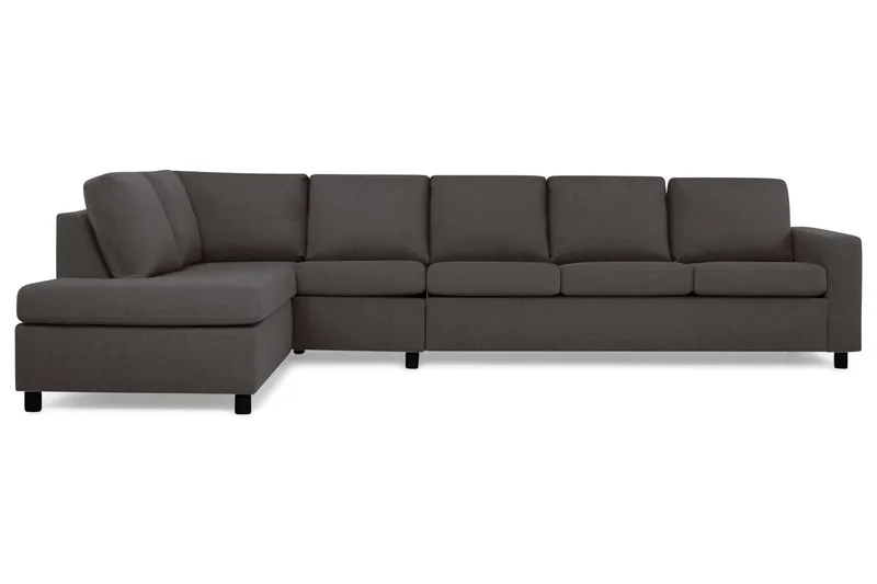 Crazy 5-istuttava Vasenkätinen L-muotoinen Divaanisohva Kankaalla, Tummanharmaa